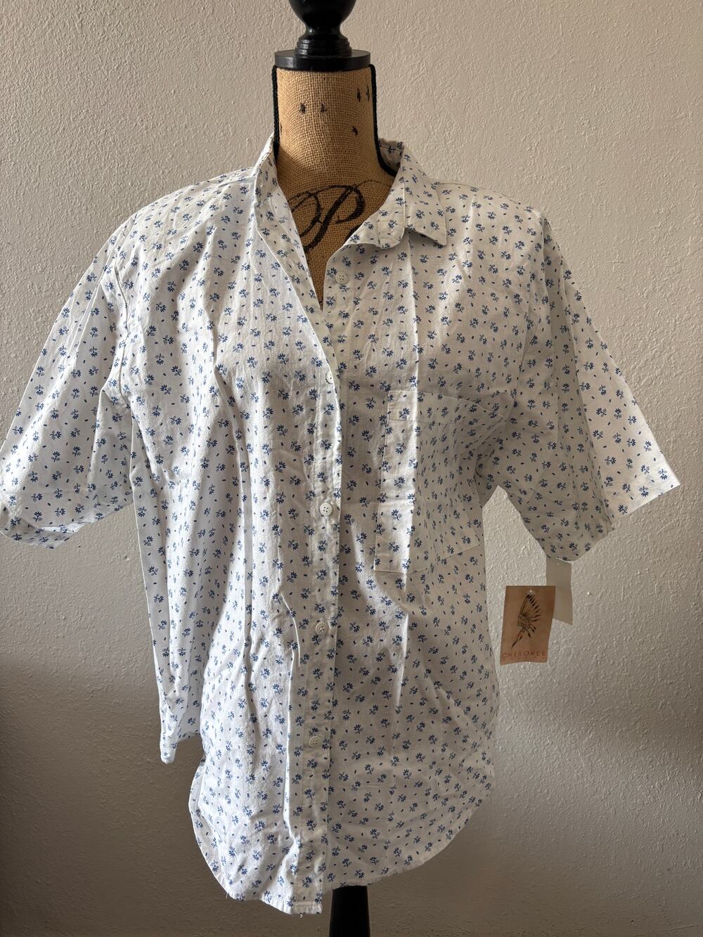Vintage 80's Cherokee Brand Cotton Shirt Blouse Womens Size 18 New
